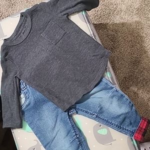 Jeans and long sleeve toddler